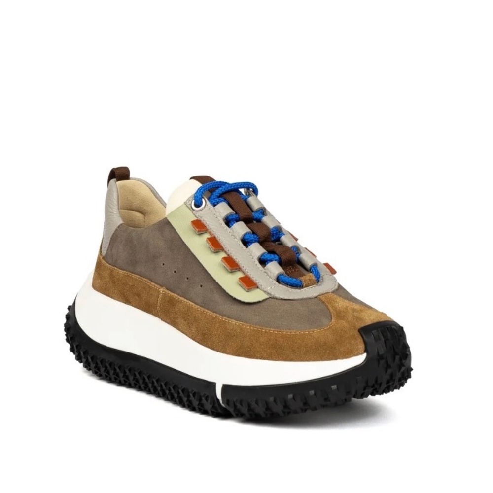 4CCCCEES Kapok Pinto Mud Suede Platform Sneakers Size 40 US 9